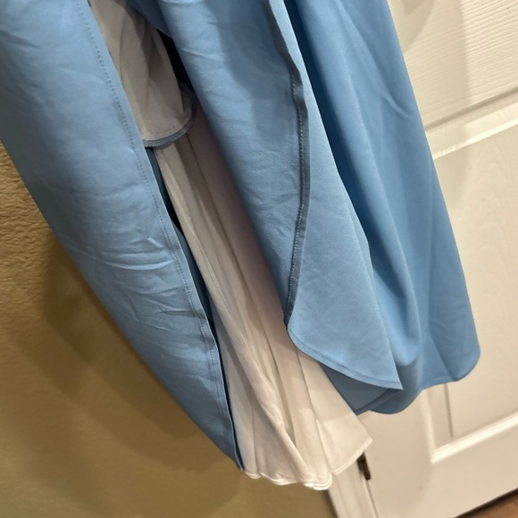 Hugo Boss Blue Tie Front Ruched Sundress - Picture 9 of 10